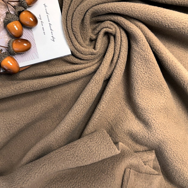 CRT 025 탐나요 폴라 플리스 스판 원단 무지 패브릭 대폭 후리스 천, 1개, 연모카