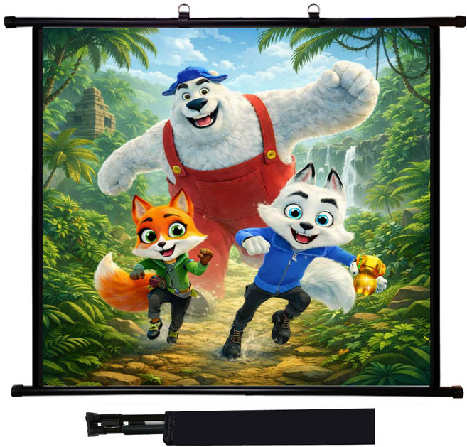 [당일배송]특허받은 빔스크린 가방포함 빔프로젝터스크린 프로젝터스크린 4:3/16:9 호환 40/60/80/100/120인치/울트라매트원단/캠핑용/회의용/이동형/교육용/가정용스크린3, 클래식뷰 40인치스크린