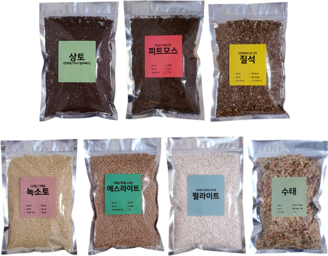 흙 - 적옥토 / 녹소토 / 동생사 / 블루베리 상토2호 / 원예용 상토2호 / 산야초 흙 / 에스라이트 / 마사토, 원예용상토2호 5L, 1개