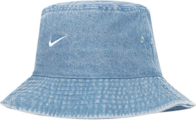 나이키 에이펙스 청 데님 Bucket Hat 버킷 햇 블루-화이트 로고, 상세설명참조, S, 1개