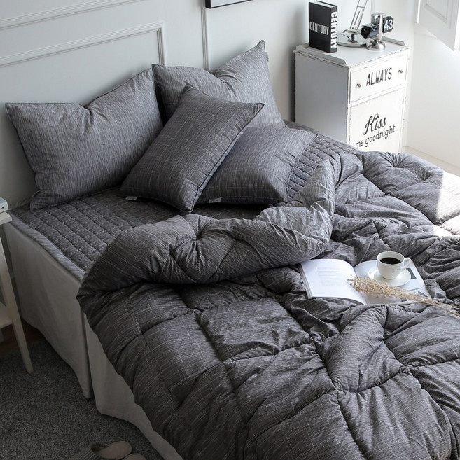 멜루나 진드기예방 알러지케어 사계절 양면 차렵이불 세트