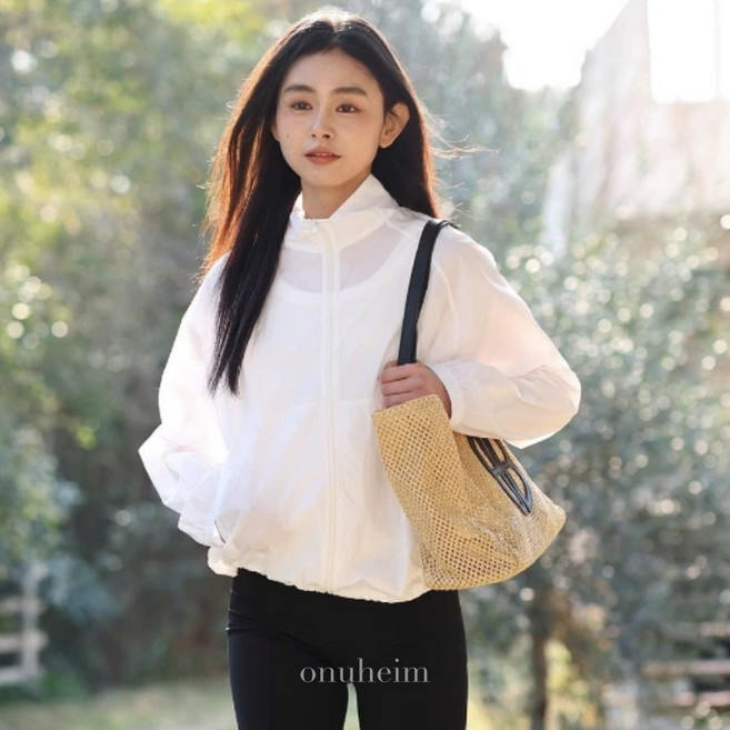 COCIKA 바람결 쿨링 여름자켓 여성용 자외선차단 바람막이 시원한 자켓 SPF50 쿨자켓