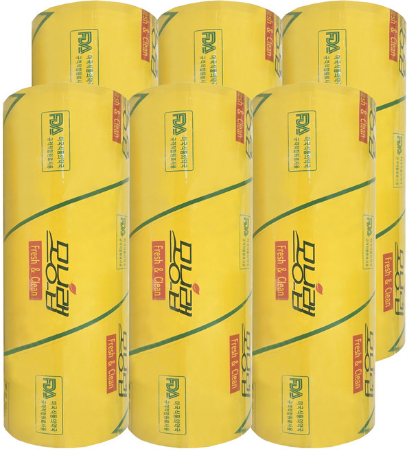 모닝랩 30cm*500M 6개 1박스 식품포장랩 업소용랩 비닐랩, 1세트