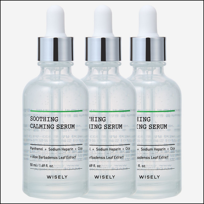 와이즐리 피부 진정 솔루션 수딩 카밍 세럼, 3개, 50ml