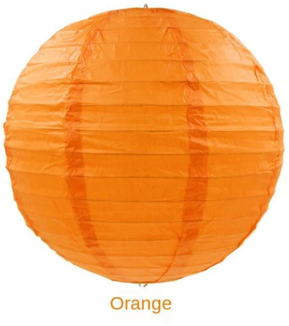 중국 원형 종이 랜턴 크리스마스 할로윈 파티 장식 공예 웨딩 야외 색상, 29. Orange