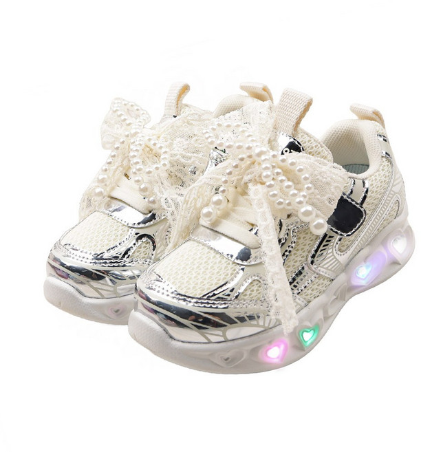 풋풋 루미에르 펄 LED 운동화 라이트운동화 슬립온