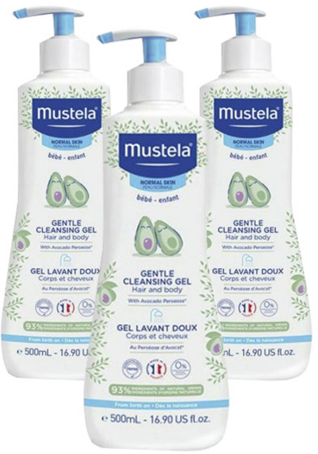 무스텔라 젠틀 클렌징 젤, 3개, 500ml