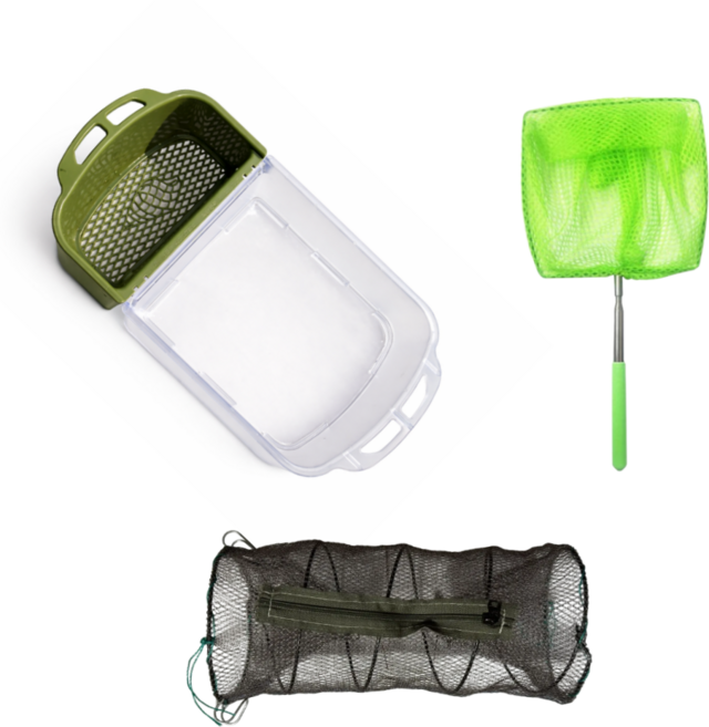 에브리굿 튼튼한 다슬기 채집통 + 채집망 + 어망 세트, 1세트
