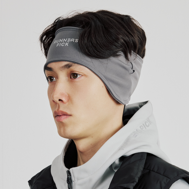 러너스픽 벨크로형 방한 귀마개 겨울 러닝 귀덮개 남녀공용 사이즈조절 귀워머 러닝 등산 라이딩 런닝 스포츠용, 1개, 러너스픽 귀마개 그레이