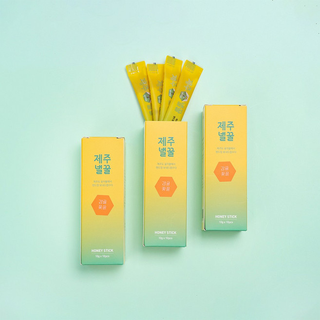 오렌지나무 제주벌꿀 감귤 꽃 꿀 스틱 단품 100g, 10개, 10ml