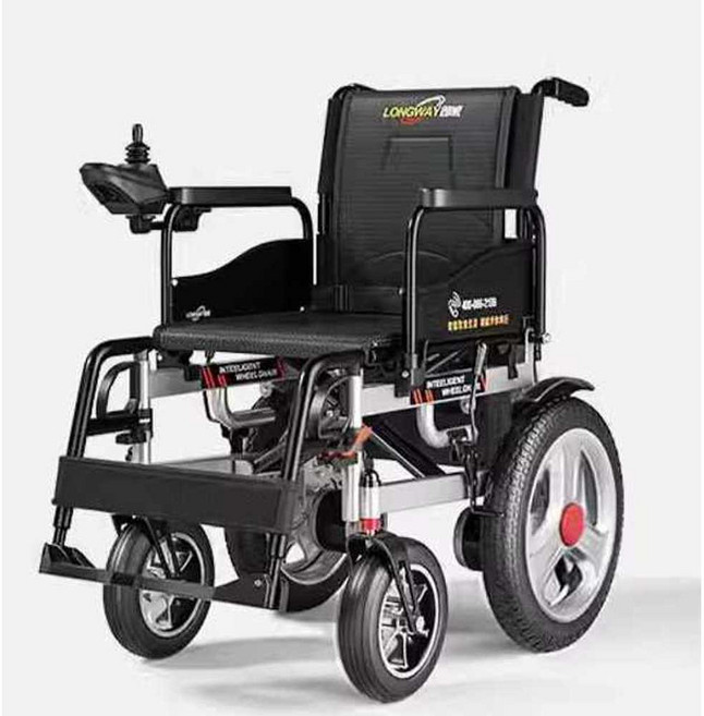 접이식 전동 초경량 휠체어 자동 휠체어 전동차 여행용 어르신, 1개, 로우-12AH 납축+18km