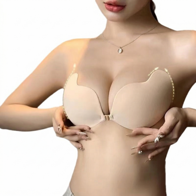 볼륨 누드브라 접착브라 웨딩 노라인 심리스 끈없는 오프숄더 비키니