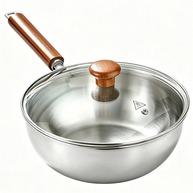 CookNest 통3중 316 스텐 궁중팬 인덕션 멀티팟 편수 냄비, 1개, 은색, 22cm