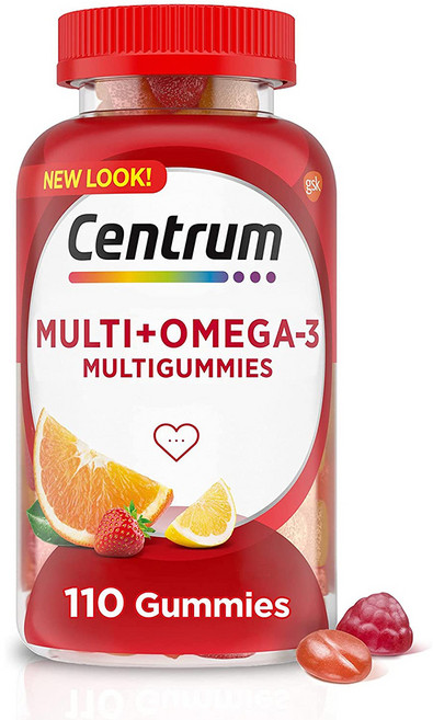 센트룸 오메가3 함유 멀티비타민 구미 젤리, 110정, 1개