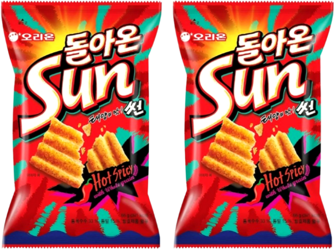 오리온 썬 핫스파이시맛, 64g, 2개