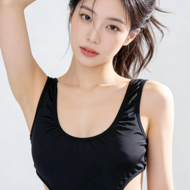 여성 코스프레 올인원 수영복 촬영의상 하이레그