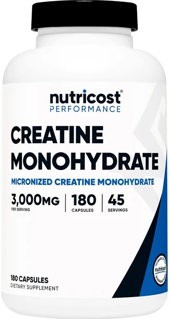 뉴트리코스트 크레아틴 모노하이드레이트 캡슐, 180정, 1개 - 쿠팡