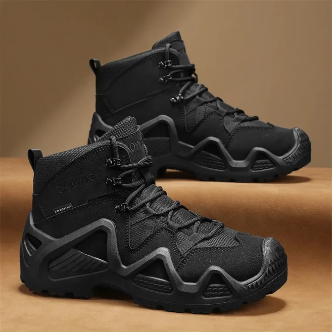 남성 군용 사막 방수 작업 안전화 등산 하이킹 신발 앵클 아웃도어 전술 부츠
