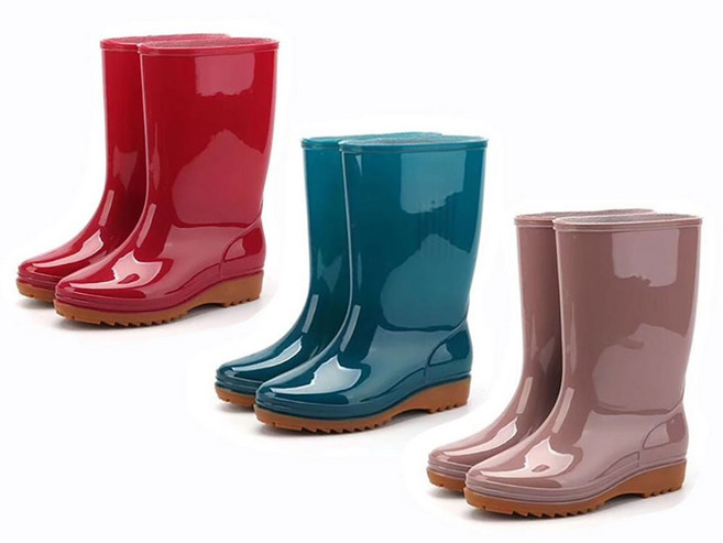 방수장화 801 미끄럼방지 여성 작업 장화 PVC 주방 조리 안전화