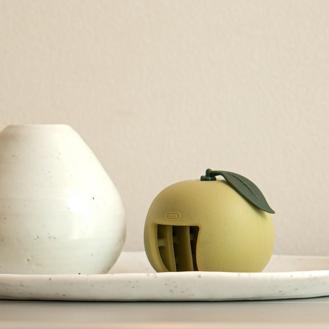 일오오오 문닫힘 방지 실리콘 도어스토퍼 귤, 그린티, 1개