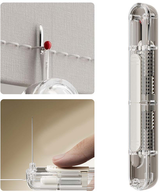 루베이 2in1 실꿰기 + 실밥제거기 자유 신축 쾌속 실 꿰기 실밥커팅/바늘꿰기/재봉, 1개, 흰색