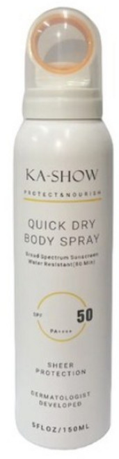 KA-SHOW 快速乾爽身體噴霧 SPF50 PA++++, 1件, 150ml