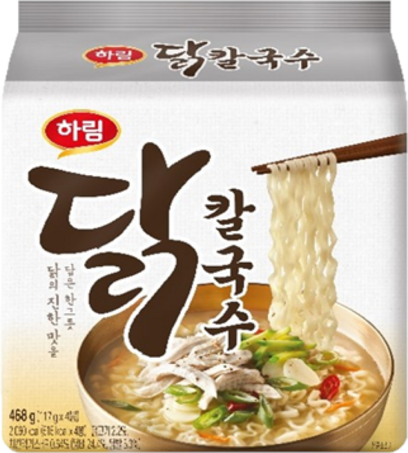 하림 닭칼국수라면 116g 4개입 1팩 진한 육수 고소 쫄깃한 면, 468g, 1개