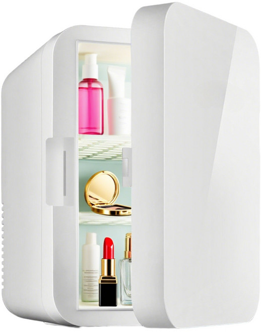 8L 차량용냉장고 대용량 화장품냉장고 휴대용 미니냉장고, 화이트