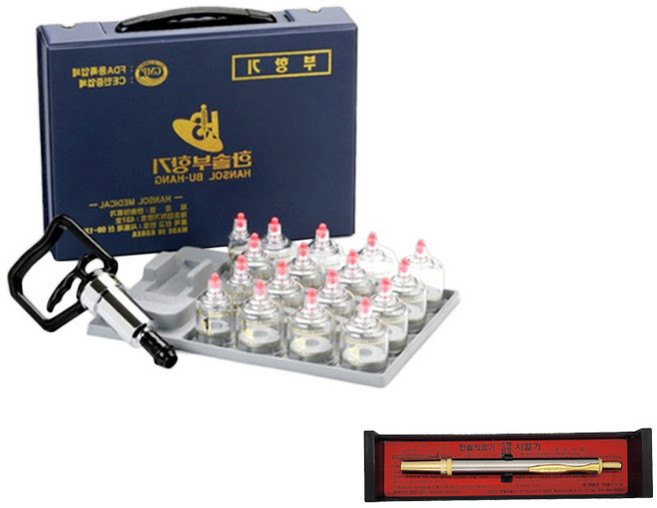 한솔부항기 17컵+한솔의료기 스텐레스 사혈기, 1세트