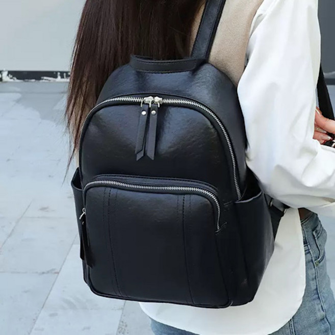 윤휘 여성 가죽 백팩 소가죽 베이직 백팩가방 86-02