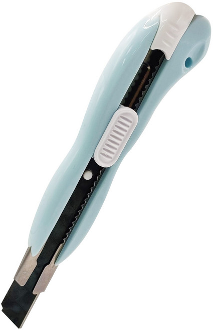 SK2黑刃美工刀 安全鎖定 刀片可替換 輕巧便攜, 不挑色, 1個