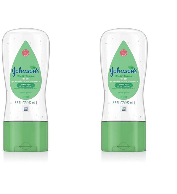 존슨즈 베이비 오일 젤 알로에 앤 비타민E Johnson's Baby Oil Gel with Aloe Vera & Vitamin E, 192ml, 2개