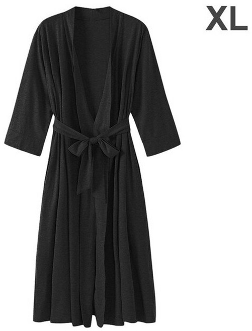 로브 가운 홈웨어원피스 로브가디건 나이트 v 넥 섹시한 잠옷 여성 드레스 나이트 드레스 회색 xxl