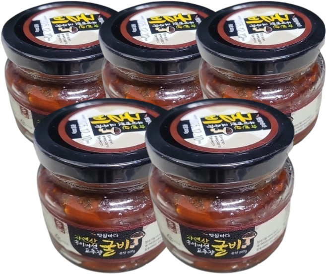 [햇살바다] 송이버섯 고추장 굴비 국내산 송이버섯이 듬뿍 들어간 프리미엄 반찬, 200g, 5개