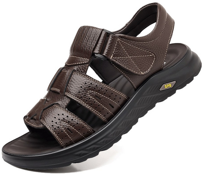 [ 보이앤맨 ] 소가죽 남자 샌들 벨크로 스포츠 센들 남성 편한 여름 캐주얼 슈즈 신발 ( 사이즈 245/250/255/260/265/270/275/280/285 )