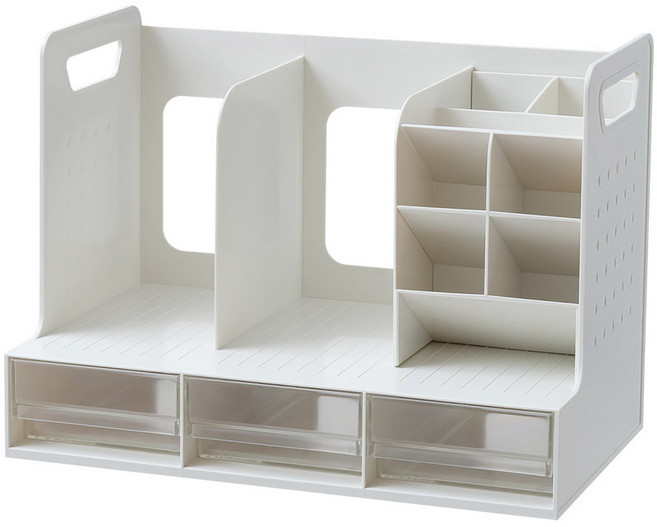 책상정리수납함 데스크 오거나이저 사무용품 필기구정리, 투명서랍, 펜홀더 투명서랍, 1개