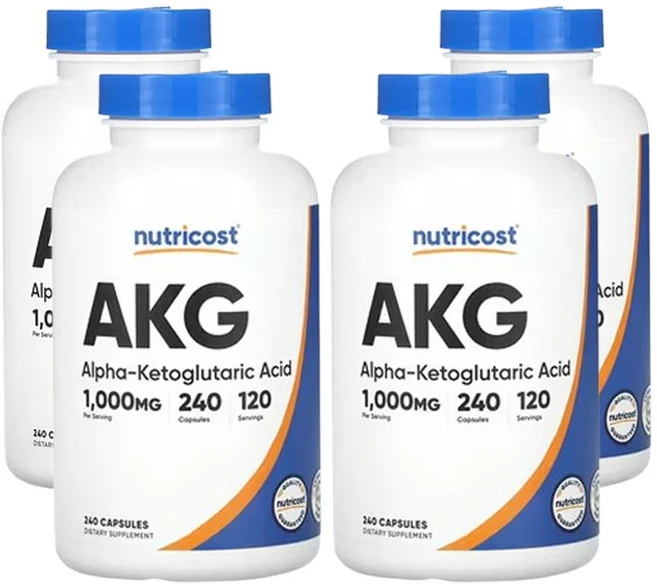 뉴트리코스트 AKG(알파-케토글루타르산) 1 000mg 240캡슐(1캡슐당 500mg), 4개, 240정 - 쿠팡