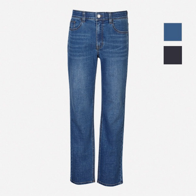 뱅뱅 남성 봄/가을 슬러브 워싱 포인트 레귤러 핏으로 무난하고 깔끔한 핏 스판 혼방으로 편하게 입기좋은 캣워싱 인밴드 레귤러핏 청바지