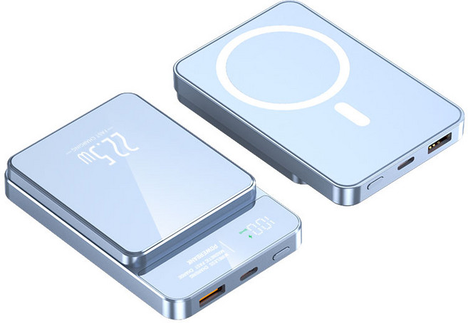 20000mAh 磁吸無線行動電源 BSMI認證, 藍色【22.5W有線充+15W無線充】, A18