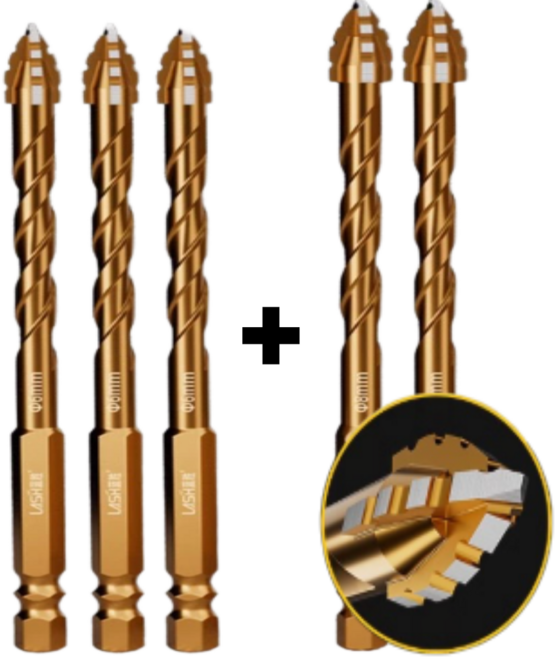 09몬 열강화 만능 타일기리 6mm 콘크리트 기리 세트 5개, 1세트