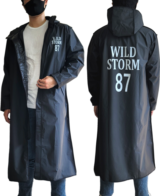 [YC] 빅사이즈 지퍼형 고급 EVA 우의 남녀공용 레인코트 XL ~ 3XL
