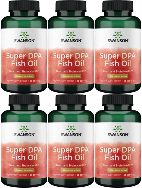 스완슨 슈퍼 DPA 피쉬오일 오메가3 1000mg, 60정, 6팩 - 쿠팡