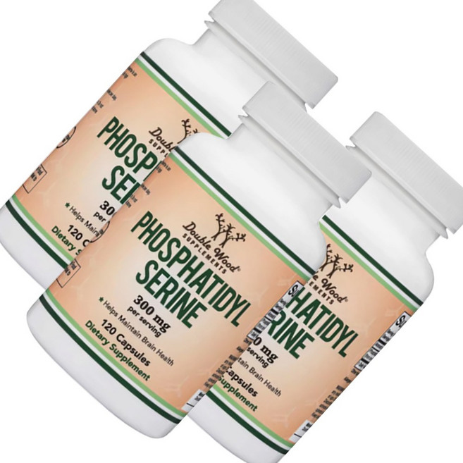 더블우드 PS 포스파티딜세린 300mg 뇌 활성화 및 스마트 영양 보충제, 3개, 120회분