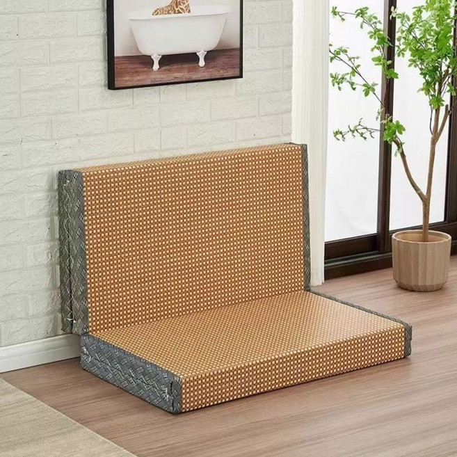 環保無味榻榻米床墊，黃麻棕地墊，家用可折疊防潮地鋪, 80*180【质保十年】,【无甲醛】3cm厚度/四折叠/玉米粒