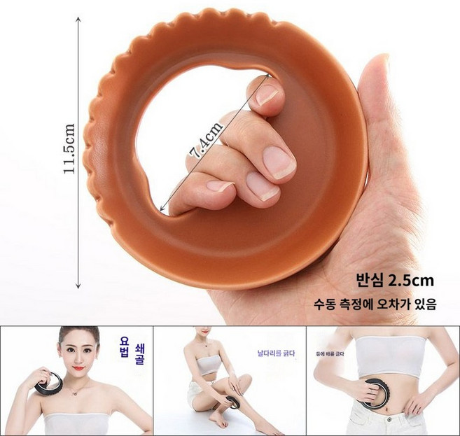 괄사 접시 마사지기 복부 마사지, 자주색 샌딩, 1개