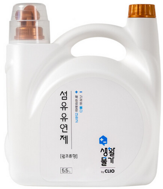 생활물가 대용량 정수기형 섬유유연제 웜코튼향, 5.5L, 1개