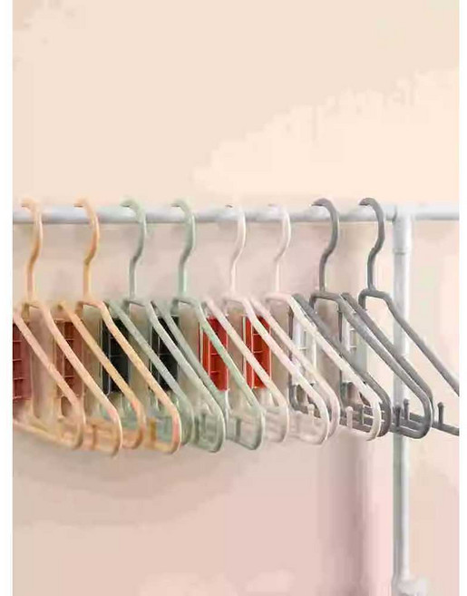 가브리차차 반으로 접히는 공간절약 옷걸이 6종류, SKU04살구10개