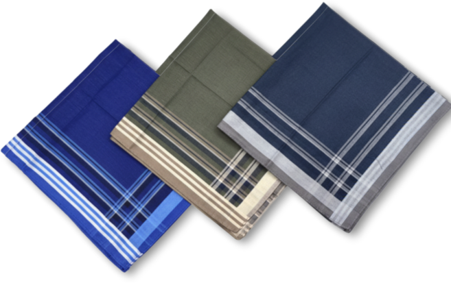 어캐리트 남자 손수건 순면 100% 3종세트