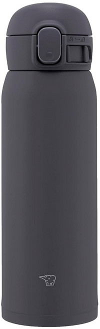 ZOJIRUSHI 象印 一體式中栓真空保溫瓶 480ml SM-WS48 保冷保溫杯 彈蓋水壺, 消光黑480ML, 1個