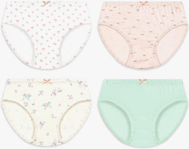 멜리스 국내생산 CM프리티 여아 삼각팬티 4매입 세트